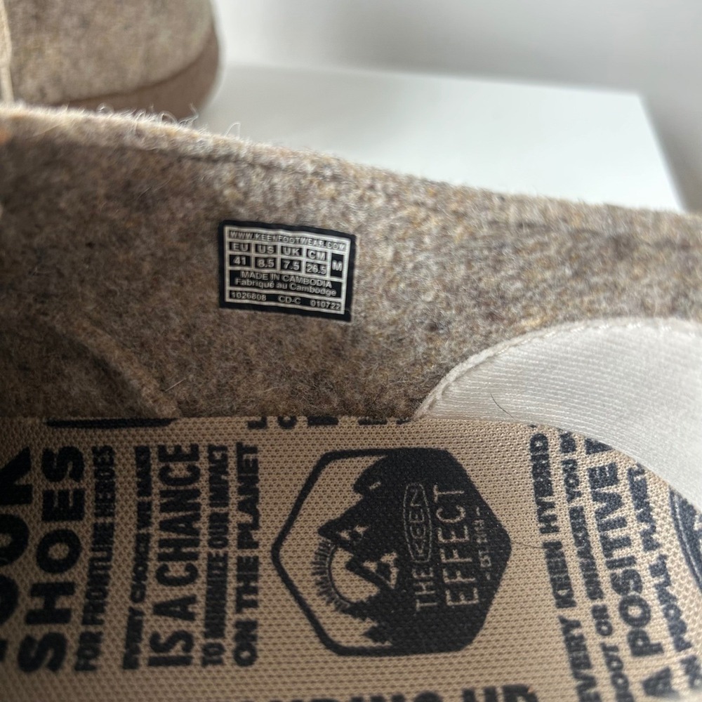 Keen Mosey Derby Mens 8.5 Tan Wool Lace Up‎ Shoes Gorpcore Outdoor Utility Cozy - Picture 9 of 12